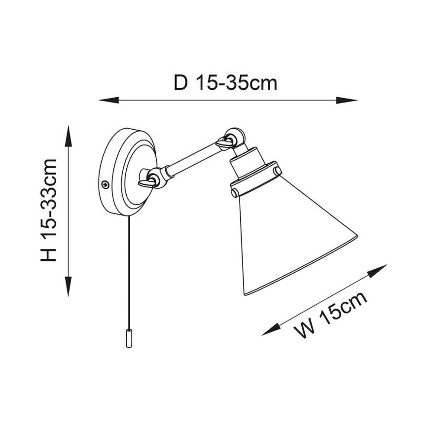 Endon 93854 - Fürdőszobai fali spotlámpa FARADAY 1xG9/3W/230V IP44 arany