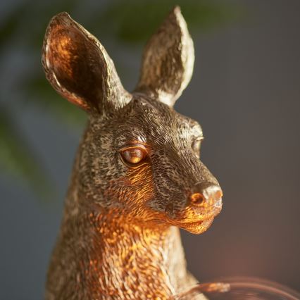 Endon 95075 - Asztali lámpa KANGAROO 1xE27/10W/230V aranyszínű