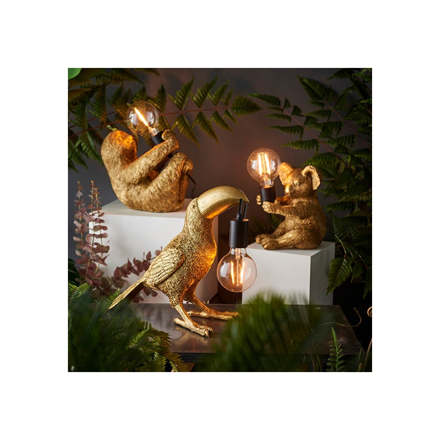 Endon 95077 - Asztali lámpa TOCO TOUCAN 1xE27/10W/230V arany