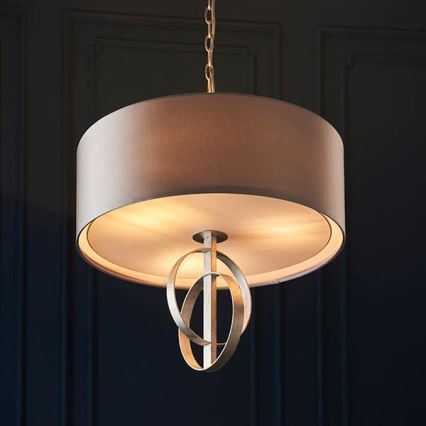 Endon 95215 - Láncos csillár 5xE27/10W/230V átm. 70 cm szürke