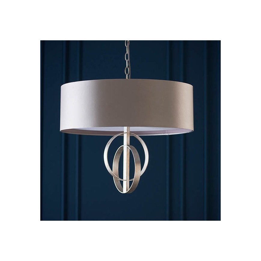 Endon 95215 - Láncos csillár 5xE27/10W/230V átm. 70 cm szürke