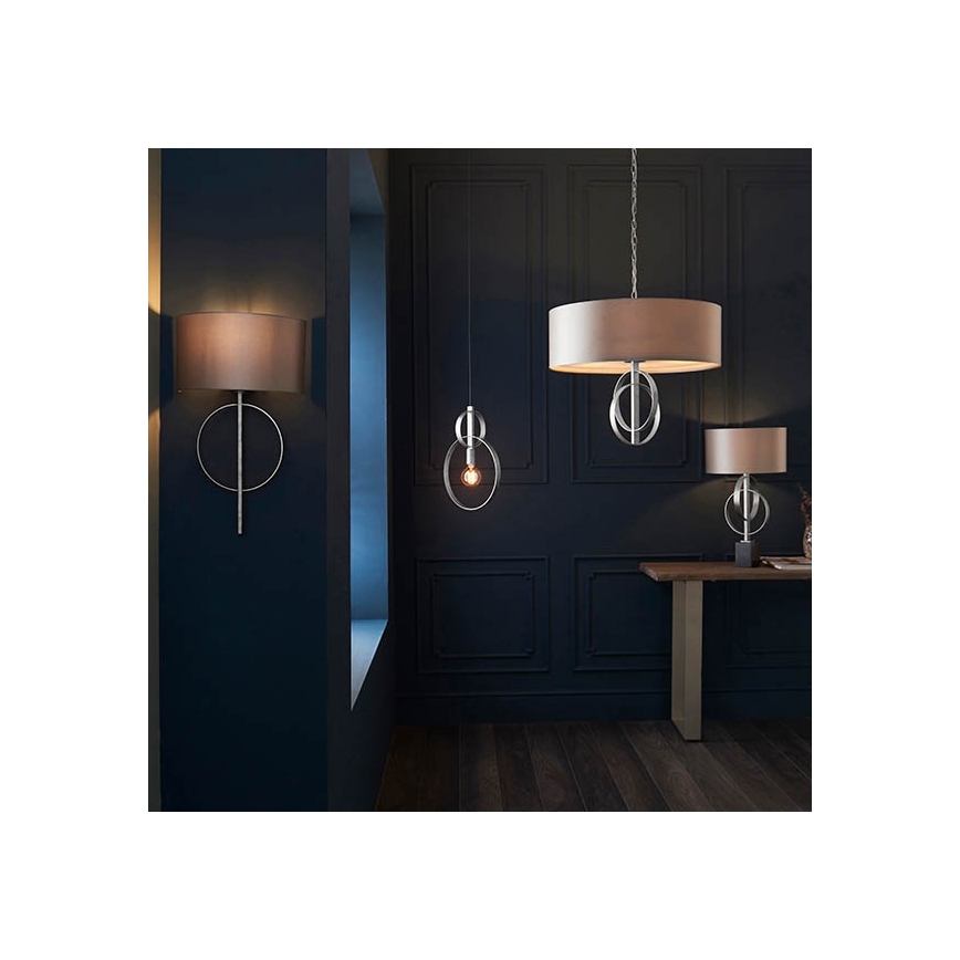 Endon 95215 - Láncos csillár 5xE27/10W/230V átm. 70 cm szürke