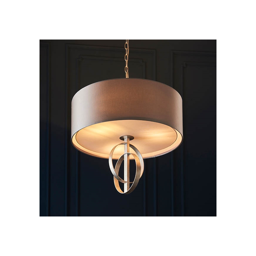 Endon 95216 - Láncos csillár 3xE27/10W/230V átmérő 60 cm, szürke