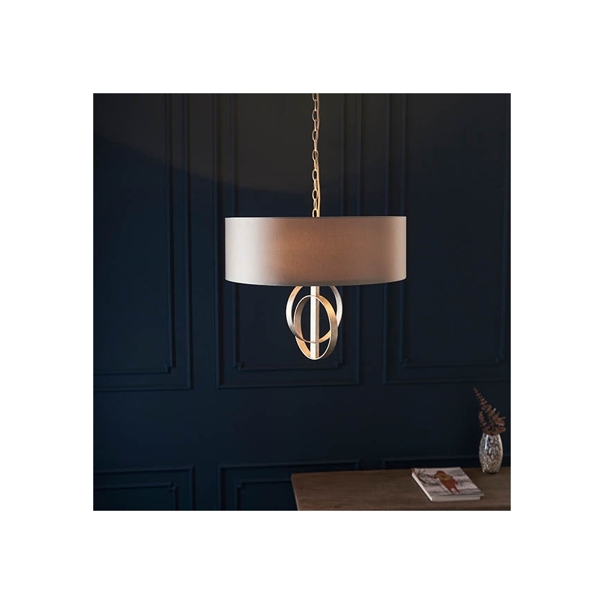 Endon 95216 - Láncos csillár 3xE27/10W/230V átmérő 60 cm, szürke