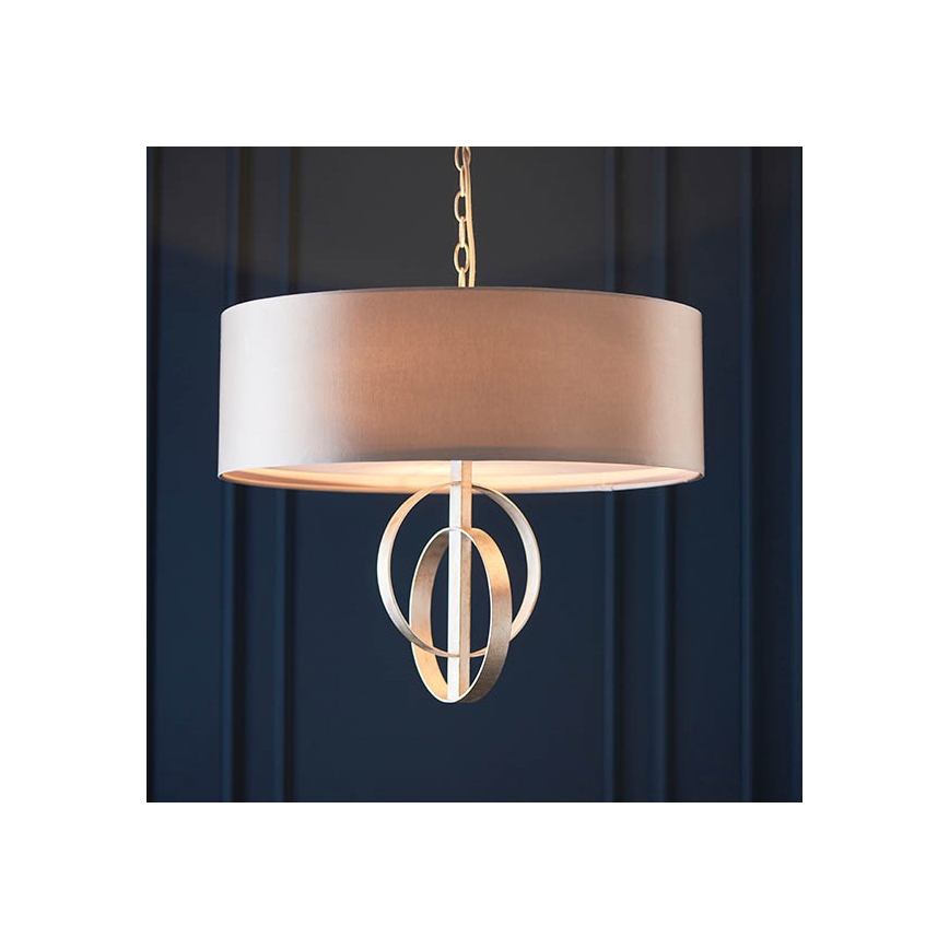 Endon 95216 - Láncos csillár 3xE27/10W/230V átmérő 60 cm, szürke