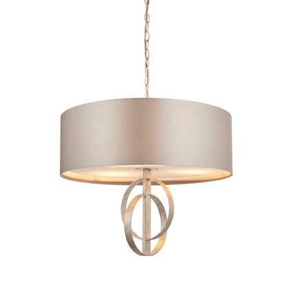 Endon 95216 - Láncos csillár 3xE27/10W/230V átmérő 60 cm, szürke