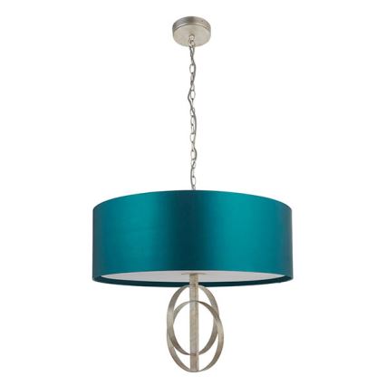 Endon 95223 - Láncos csillár 5xE27/10W/230V átmérő 70 cm kék/szürke