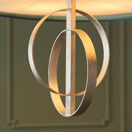 Endon 95223 - Láncos csillár 5xE27/10W/230V átmérő 70 cm kék/szürke