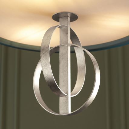 Endon 95224 - Láncra függeszthető csillár 3xE27/10W/230V átm. 60 cm kék/szürke