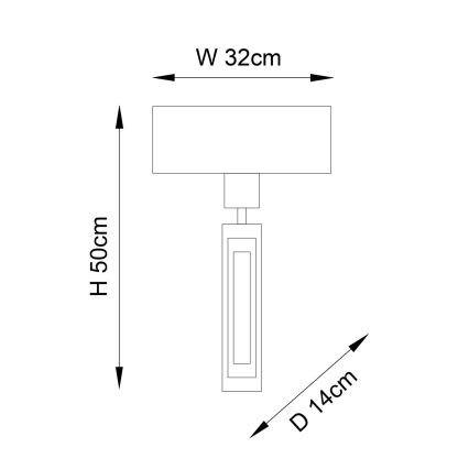 Endon 95271 - Fali lámpa CARLTON 1xE27/10W/230V bronz