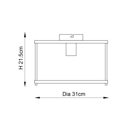 Endon 96150 - HOPTON mennyezeti lámpa 1xE27/10W/230V, fényes króm