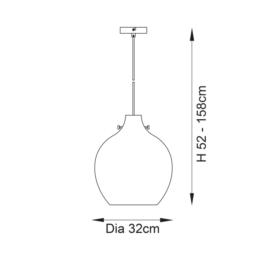 Endon 96442 - Csillár zsinóron PANTHER 1xE27/10W/230V fényezett króm/füstös