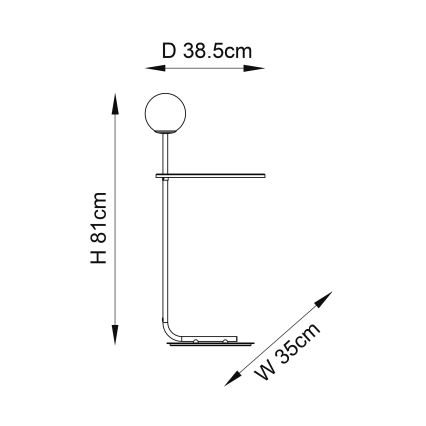 Endon 96713 - HALO állólámpa 1xG9/3W/230V fekete/fehér
