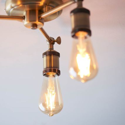 Endon 97243 - Spotlámpa HAL 3xE27/10W/230V réz