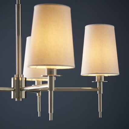 Endon 99457 - Láncos csillár 5xE14/6W/230V fényes króm/fehér
