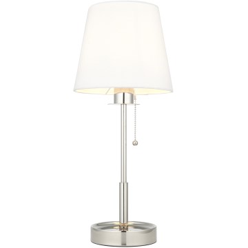 Endon 99596 - Asztali lámpa 1xE27/10W/230V fehér/fényes króm