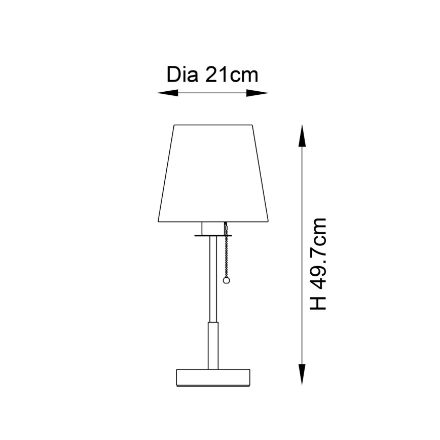 Endon 99596 - Asztali lámpa 1xE27/10W/230V fehér/fényes króm