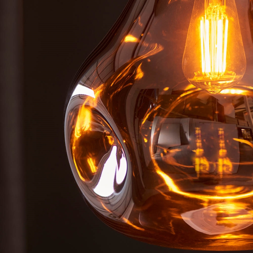 Endon 99790 - EUROPA kábeles függeszték 1xE27/10W/230V füstös barna