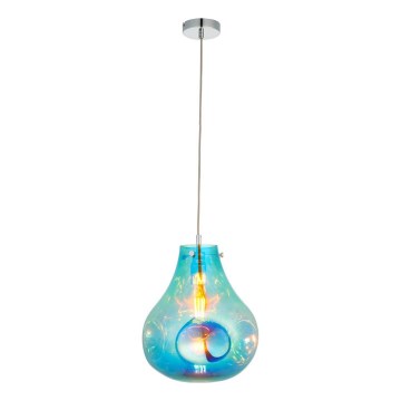 Endon 99791 - Csillár zsinóron EUROPA 1xE27/10W/230V kék