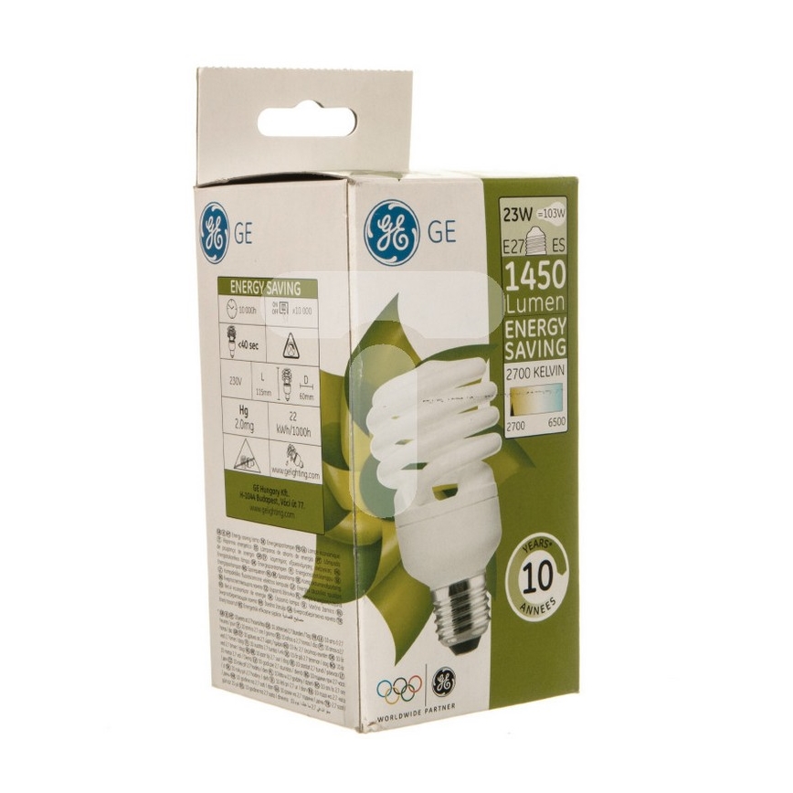 Energiatakarékos izzó E27/23W/230V 2700K - GE Lighting
