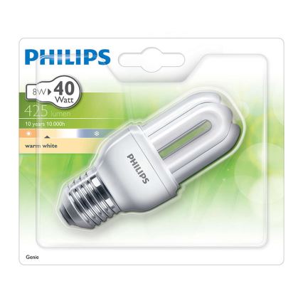 Energiatakarékos izzó PHILIPS E27/8W/230V - GENIE