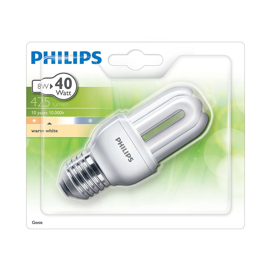 Energiatakarékos izzó PHILIPS E27/8W/230V - GENIE