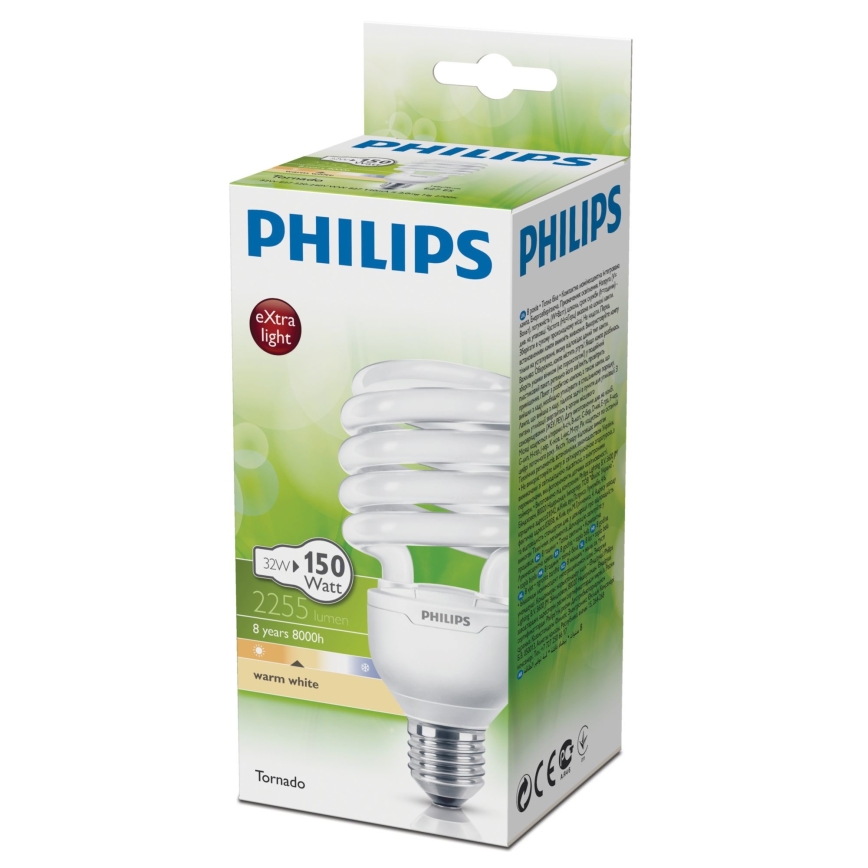 Energiatakarékos izzó Philips TORNADO E27/32W/230V 2700K