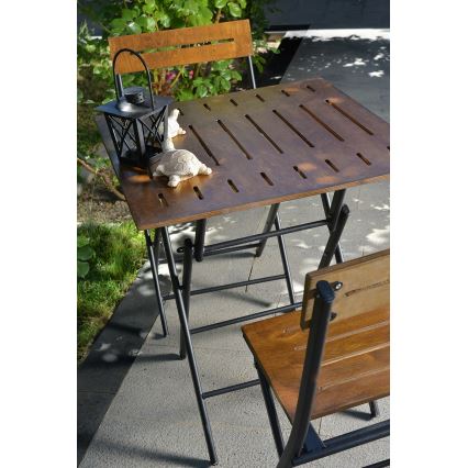 Erkélygarnitúra fa/fém