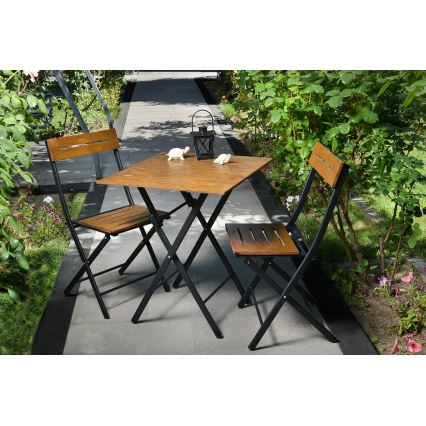 Erkélygarnitúra fa/fém