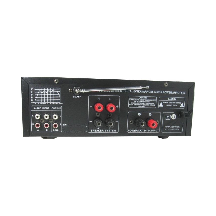 Erősítő equalizerrel és MP3 lejátszóval + távirányítóval