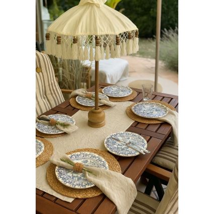 Étkészlet 24 db fehér/kék/porcelán