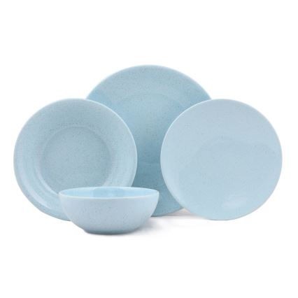Étkészlet 24 db kék/porcelán