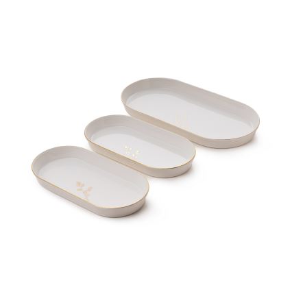 Étkészlet 27 db fehér/arany/porcelán