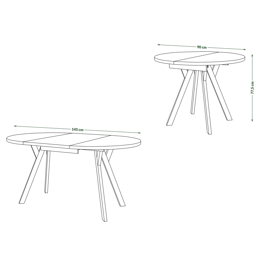 Étkezőasztal ARTUR fekete