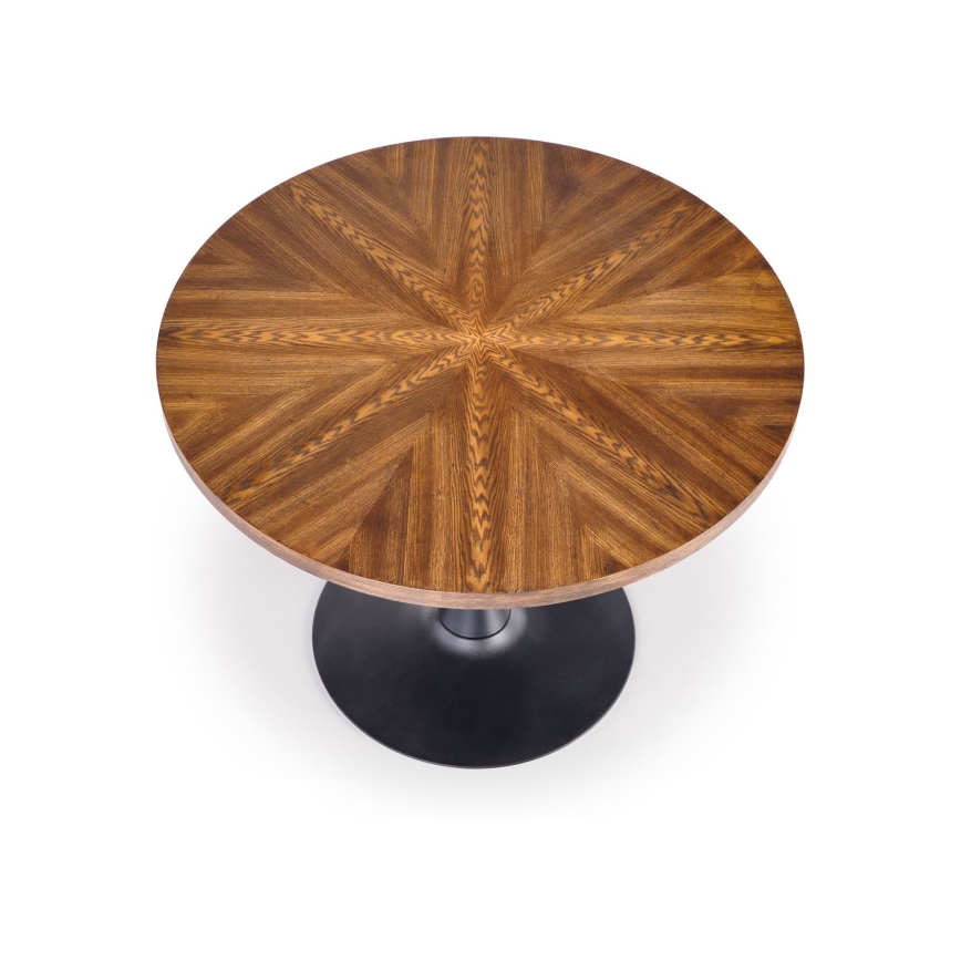 Étkezőasztal CARMELO 75 x 100 cm fekete/barna