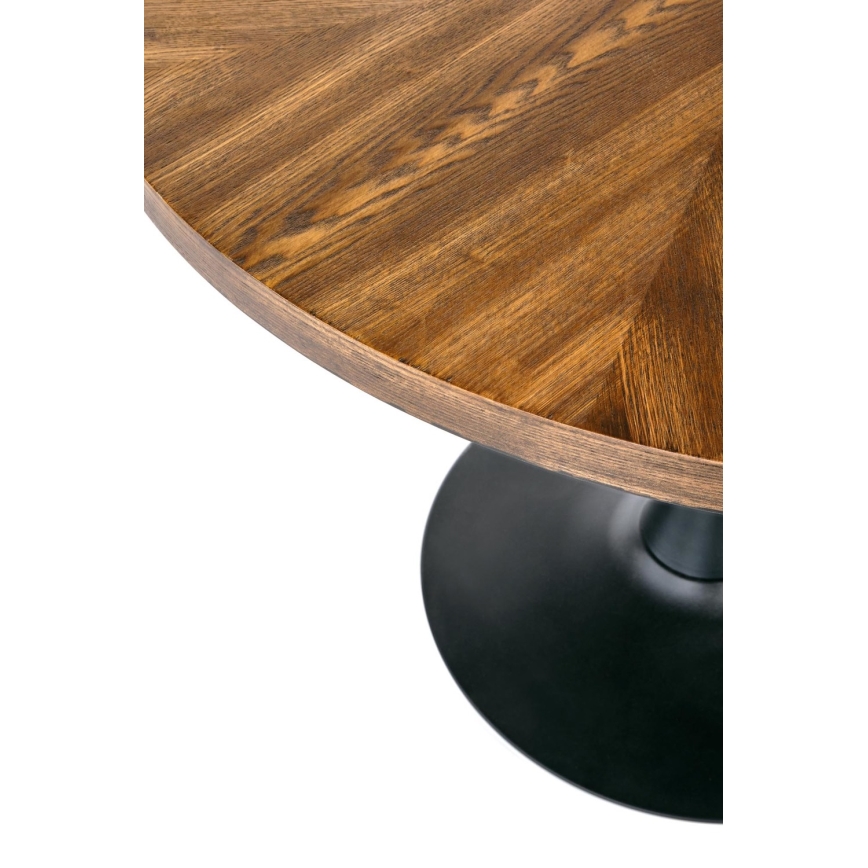 Étkezőasztal CARMELO 75 x 100 cm fekete/barna