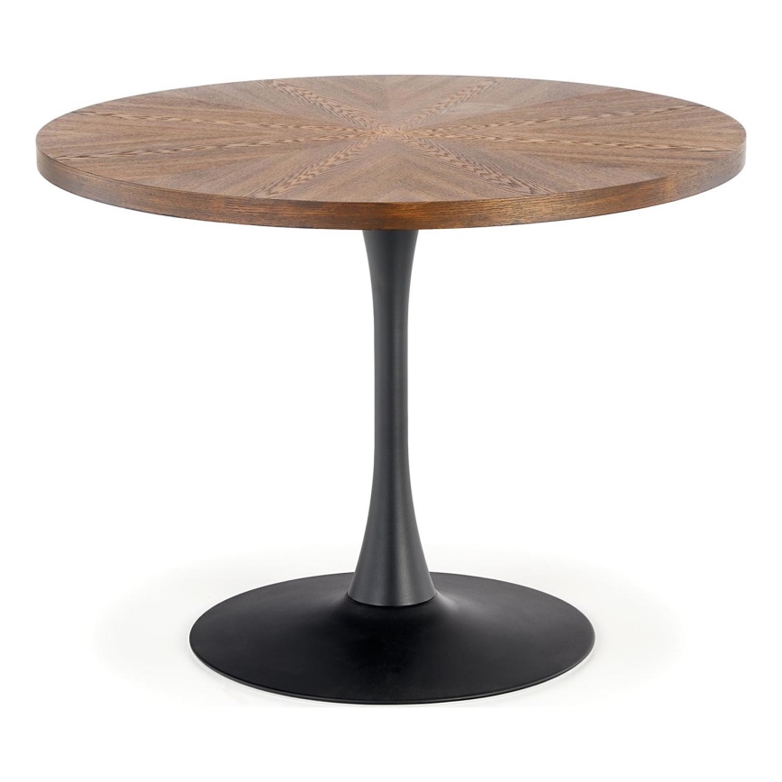 Étkezőasztal CARMELO 75x100 cm fekete/barna