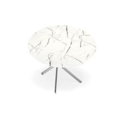 Étkezőasztal ESTEN 100 cm fehér/ezüst