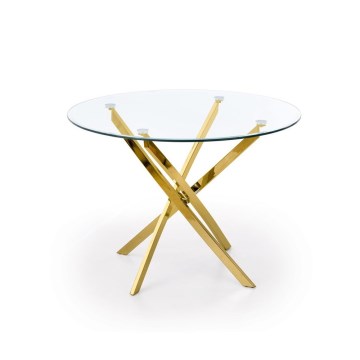 Étkezőasztal ESTEN átlátszó/arany