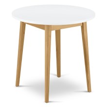 Étkezőasztal FRISK 75x80 cm fehér/tölgy