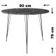 Étkezőasztal SANDALF 75x90 cm bézs/fekete