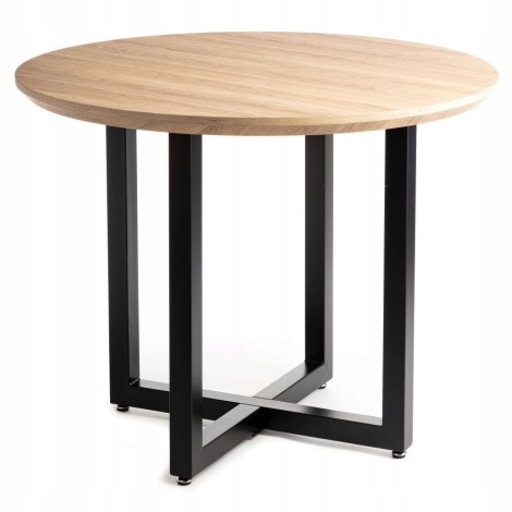 Étkezőasztal SURI 78x100 cm fekete/barna