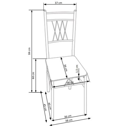 Étkezőgarnitúra FAUST fém/sonoma tölgy