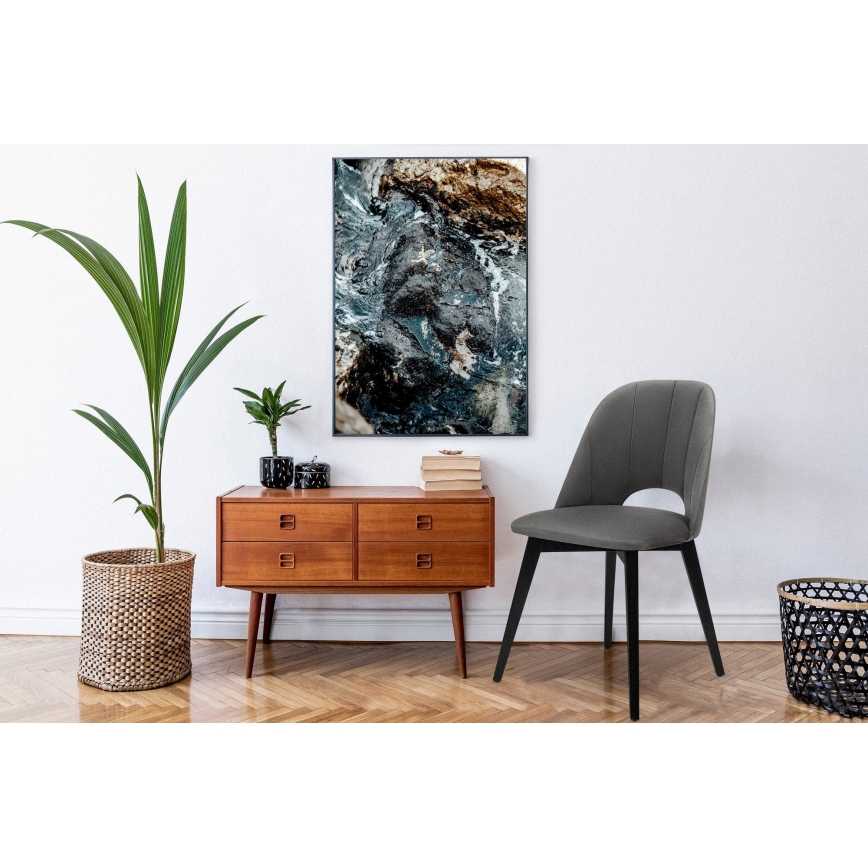 Étkezőszék BOVIO 86x48 cm szürke/bükkfa