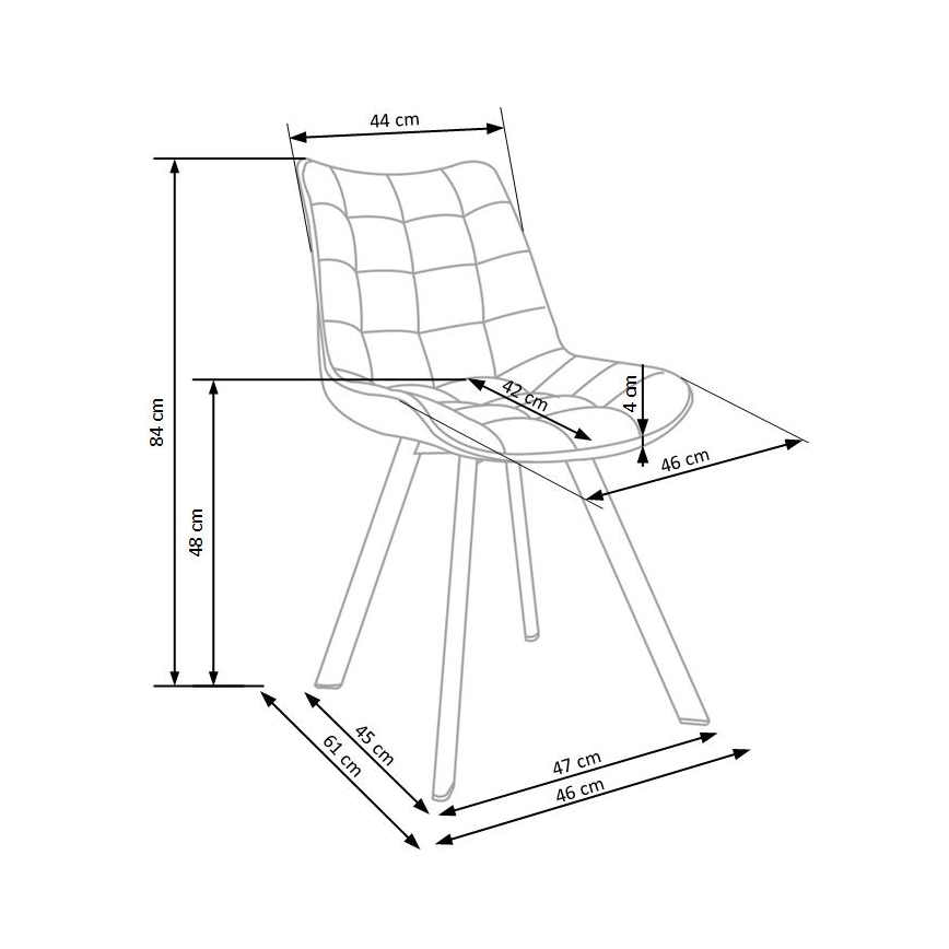 Étkezőszék COMORO, 1 db, sárga