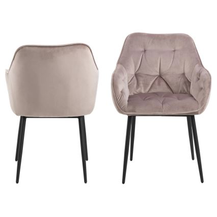 Étkezőszék karfákkal AYLIN 1 db rózsaszín