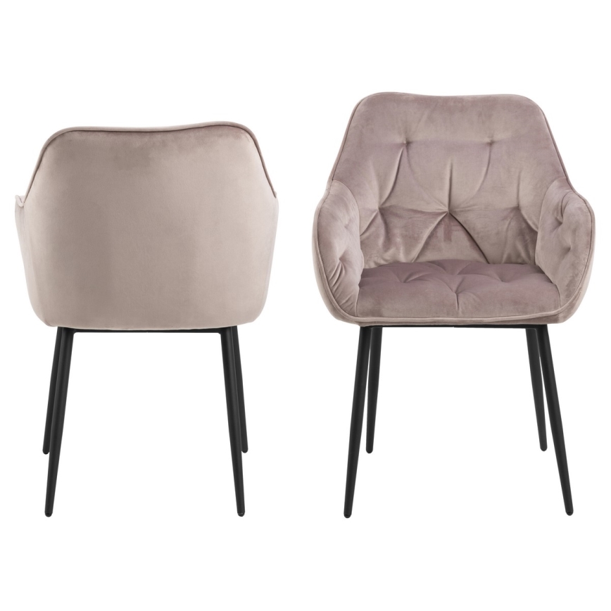 Étkezőszék karfákkal AYLIN 1 db rózsaszín