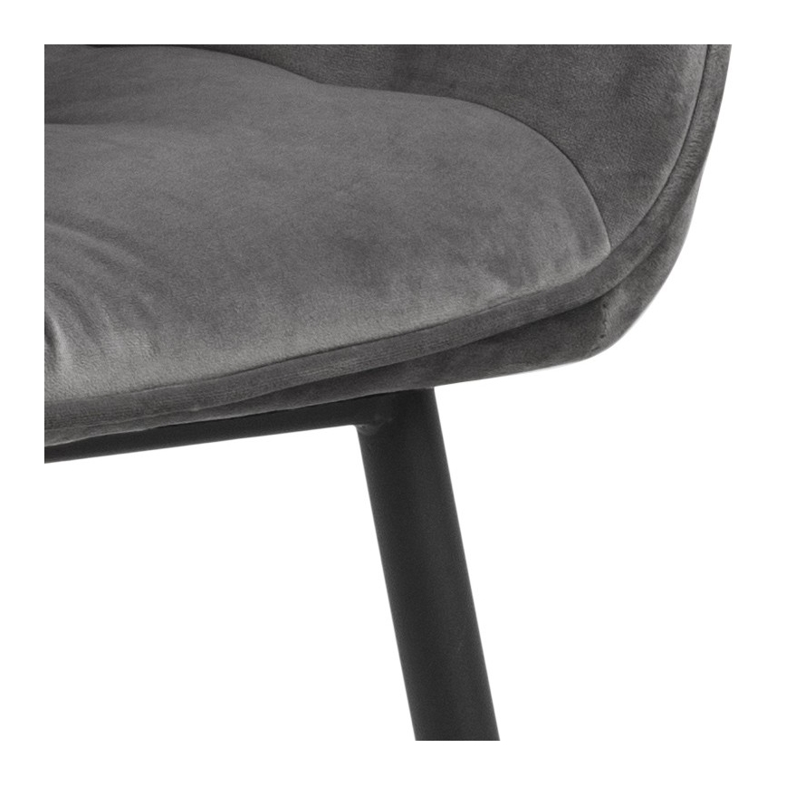 Étkezőszék karfákkal AYLIN 1 db söt. szürke