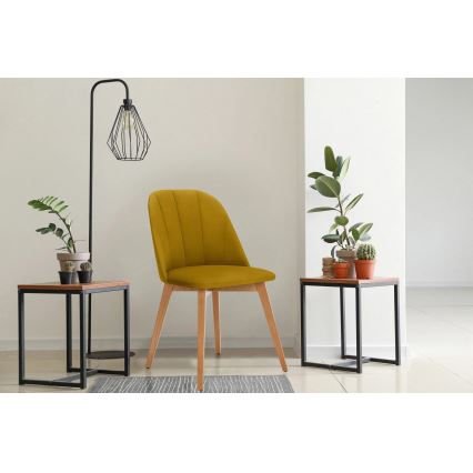 Étkezőszék RIFO 86x48 cm sárga/világos tölgy