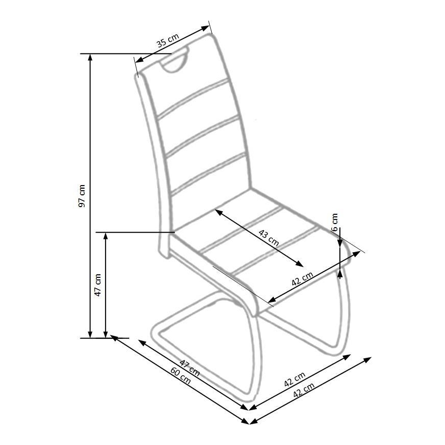Étkezőszék SAFFON 1 db fehér